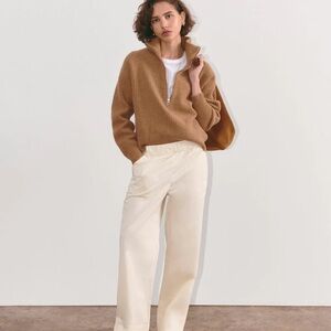 Everlane Cream Wide Leg Pants